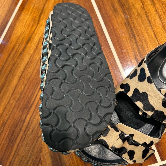 GIAMBATTISTA VALLI Studded Pony Hair Sandals